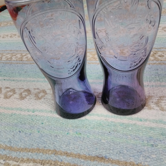 PURPLE MC DONALDS COCA COLA GLASSES BLUE - Picture 4 of 6
